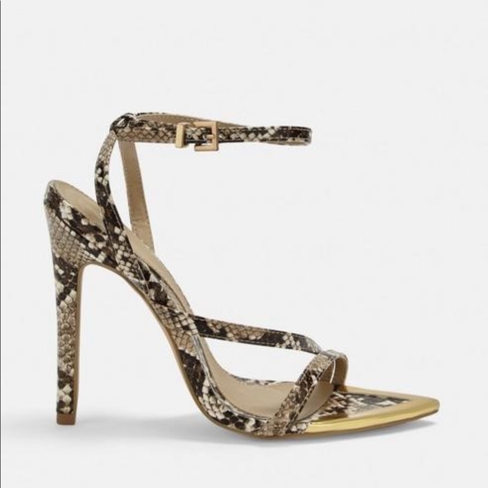Missguided Snake Print heels